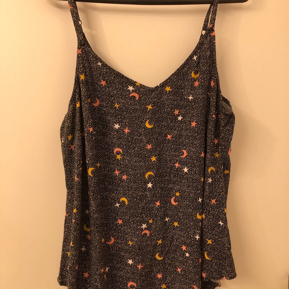 Torrid Black Star and Moon Print Top